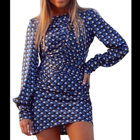 NWT Zara Geometric Print Dress - Picture 6 of 9